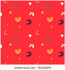 Curvy kids funny seamless pattern. Design for print, fabric, textile. Seamless wallpaper