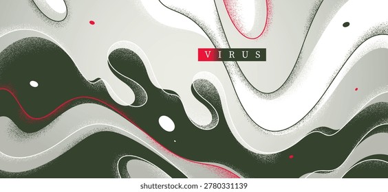 Curvy lines in dynamic motion vector abstract background, virus lifeform in mutation look like wallpaper art, fluid curve linear abstraction, wavy motion.