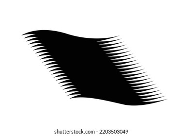 A Curvy Monochrome Image with sharp edges. Editable Clip Art.