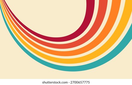 Fondo de Fondo de pantalla de líneas retro curvy 