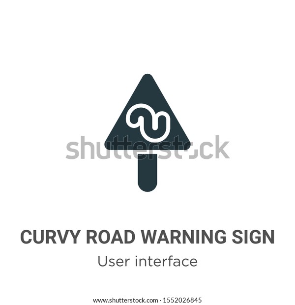 Curvy\
road warning sign vector icon on white background. Flat vector\
curvy road warning sign icon symbol sign from modern user interface\
collection for mobile concept and web apps\
design.