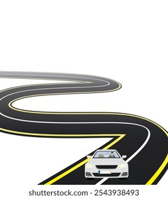 Curvy roads icon. vector illustration