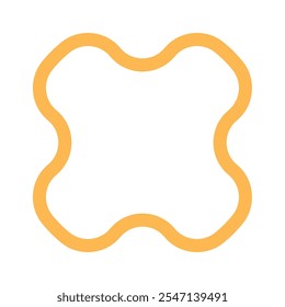 Curvy shape outline frame element