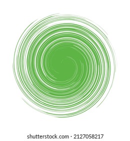 Curvy spiral, swirl and twirl element. Converging rotating radial volute, helix, vortex lines icon