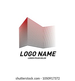 
Curvy and stripes simple logo design 
