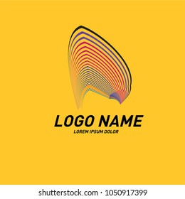 
Curvy and stripes simple logo design 
