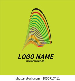 
Curvy and stripes simple logo design 

