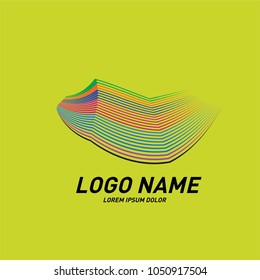 
Curvy and stripes simple logo design 
