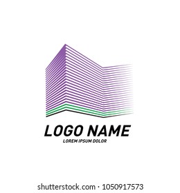 
Curvy and stripes simple logo design 
