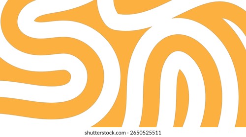 Curvy tangerine and white abstract with flowing lines creates a smooth, dynamic visual showcasing simple shapes and vibrant colors for modern design elements and aesthetic backgrounds