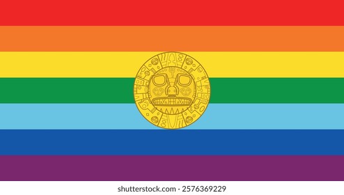 Cusco 2021 Rainbow Rainbow Flag (LGBTQ) High Quality Illustration