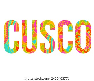 Ciudad del Cusco en Perú Anuncio de texto creativo

