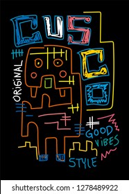 cusco good vibes,t.shirt design