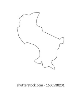 Cusco region map in Peru country