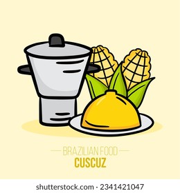 Cuscuz - cuscus coscos couscous - comida brasileña - comida nordeste