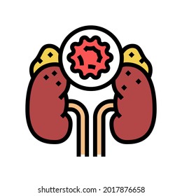 Cushing Cortisol Syndrome Color Icon Vector. Cushing Cortisol Syndrome Sign. Isolated Symbol Illustration