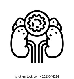 cushing cortisol syndrome line icon vector. cushing cortisol syndrome sign. isolated contour symbol black illustration