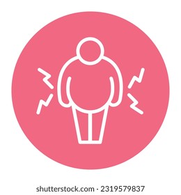 Cushing's disease color line icon. Isolated vector element. Outline pictogram for web page, mobile app, promo