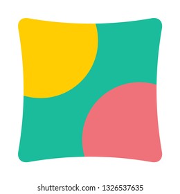 Cushion flat icon.You can be used cushion icon for several purposes like: websites, UI, UX, print templates, presentation templates, promotional materials, web and mobile phone apps