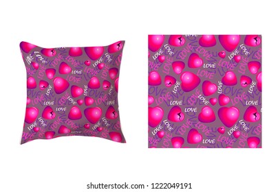 Cushion heart seamless patten