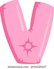 Elemento de vector alfabético de letra de colchón