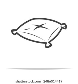Cushion pillow icon transparent vector isolated