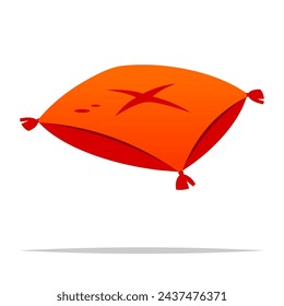Cushion pillow vector isolated illustration