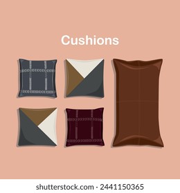 Cushions vector illustration suitable for home and office decoration. Can be used as stickers, presentation images, advertisements, posters, commercials, etc.