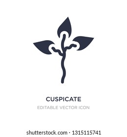 cuspicate icon on white background. Simple element illustration from Nature concept. cuspicate icon symbol design.