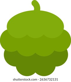 Custard apple flat icon design style