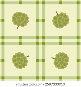 custard apple fruit pattern for background
