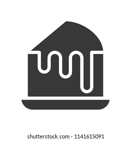 custard cake, bakery and pastry set, glyph icon