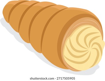 Desenho vetorial de chifres de creme de custódia.