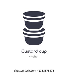 custard cup icon. isolated custard cup icon vector illustration from kitchen collection. editable sing symbol can be use for web site and mobile app