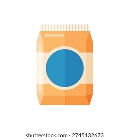 Custard pack flat vector illustration isolated on white background