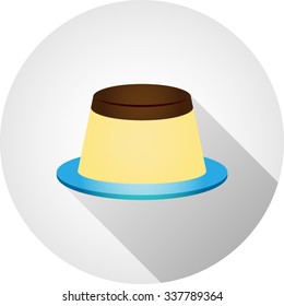 Custard pudding icon