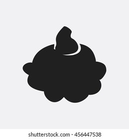 Custard squash icon illustration isolated vector sign symbol