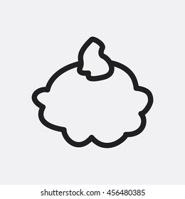 Custard squash icon illustration isolated vector sign symbol
