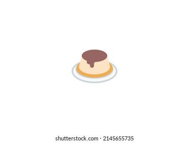 Custard Vector Isolated Emoticon. Custard Icon