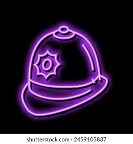 custodian hat cap neon light sign vector. custodian hat cap illustration