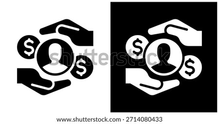 Custodian Icon Set In White And Black Background