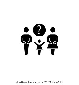 icono de línea de concepto de custodia. Ilustración de elemento simple.diseño de símbolos de esquema de concepto de custodia.