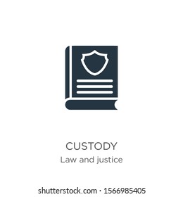 Custody icon vector. Trendy flat custody icon from law and justice collection isolated on white background. Vector illustration can be used for web and mobile graphic design, logo, eps10