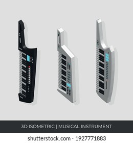 Custom 3D Isometric guitar keyboard set