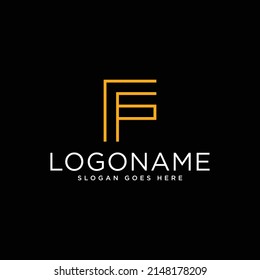 CUSTOM ABSTRACT GEOMETRIC F LETTER LOGO DESIGN MODERN