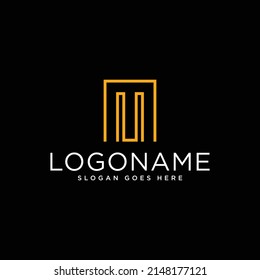 CUSTOM ABSTRACT GEOMETRIC M LETTER LOGO DESIGN MODERN