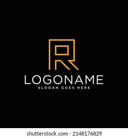 CUSTOM ABSTRACT GEOMETRIC R LETTER LOGO DESIGN MODERN