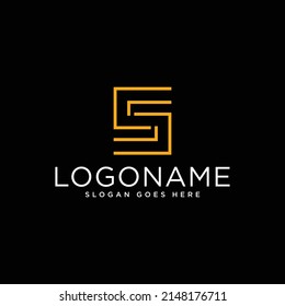 CUSTOM ABSTRACT GEOMETRIC S LETTER LOGO DESIGN MODERN