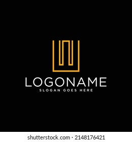 CUSTOM ABSTRACT GEOMETRIC W LETTER LOGO DESIGN MODERN