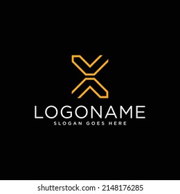 CUSTOM ABSTRACT GEOMETRIC X LETTER LOGO DESIGN MODERN